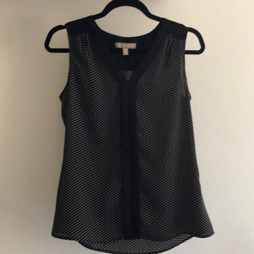 Black/white polka dots Banana Republic work tank
